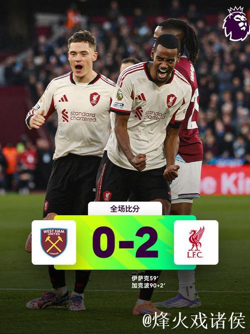 英超-伊萨克破门加克波助攻闪耀 利物浦2-0完胜西汉姆联